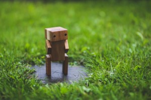 This little wooden robot represents me, Neo